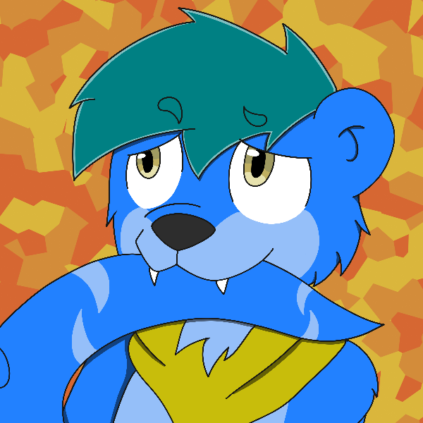 OtterGauze's avatar; A blue cartoon otter, looking to the top left, with it's tail along it's mouth.